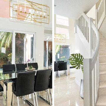 Contemporary Dining Room-Staircase Renovation