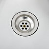 vidaXL Kitchen Sink Undermount Sink with Strainer Stainless Steel Sink Square, Silver, 17.3" X 17.3" X 7.9"