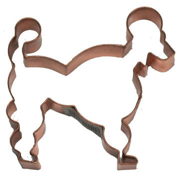 Copper Poodle Shaped Cookie Cutters 5.5 Inch Set Of 6 Made Of Copper In A