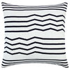 Grover Modern Black and White Knit Cushion Cover, 18"x18"