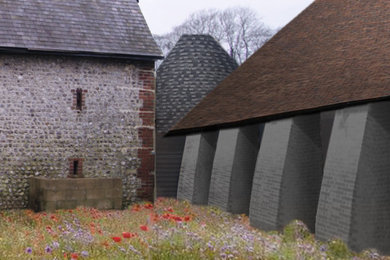 Design ideas for a traditional garden in Sussex.