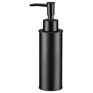 Round Modern Soap Dispenser, Matte Black