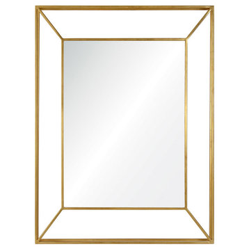 Renwil Inc Wilton - 40" Medium Rectangular Mirror, Gold Finish