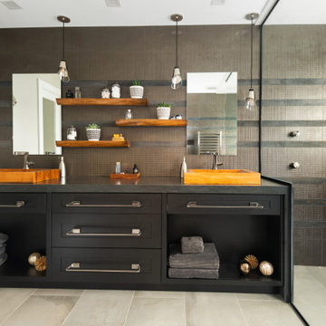Madison Modern Bathroom with Floating Wood Vanity