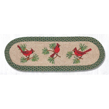 Cardinals Oval Table Runner 13"x36"