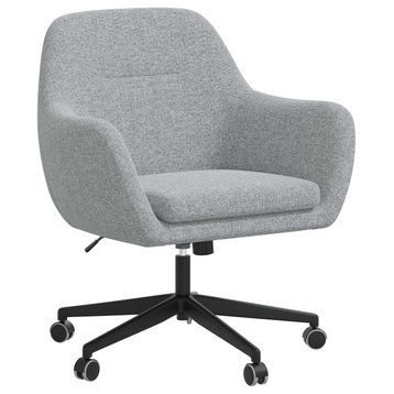 Upholstered Office Arm Chair, Zuma Pumice