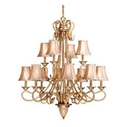 Vaxcel USA BECHS012CA Berkeley 12 Light Transitional Chandelier Lighting Fixture - Chandeliers