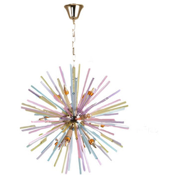 MIRODEMI® Flumserberg | Creative Colourful Dandelion Glass Chandelier, Dia19.7×h19.7" / Dia50×h50cm, Cool Light