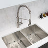 Single-Handle Pull-Down Sprayer Kitchen Faucet with Spring Design