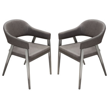 Adele 2 Accent Chairs, Gray