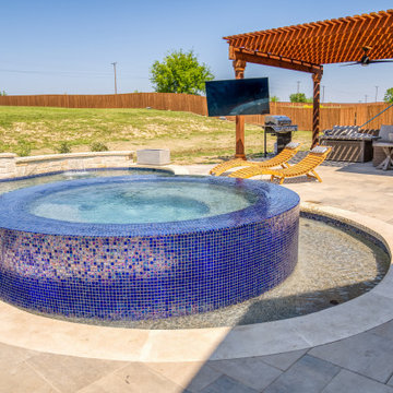 Custom Creations, Aledo Ridge Court Crystal Stone Midnight Blue Regular
