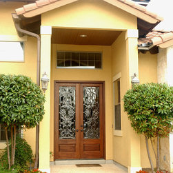 Torino Decorative Glass Wood Doors (AD9) - Front Doors