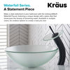 Kraus KGW-1700-PU-10-FR Waterfall 1 Hole Vessel Bathroom Faucet - - Chrome