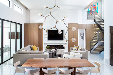 Inspiration for a contemporary living room remodel in Orlando