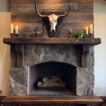 Gorgeous Fireplace Mantels with Wooden Corbels