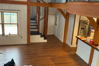 Example of a beach style balcony design in Portland Maine