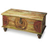 Mesa Carved Wood Trunk Coffee Table