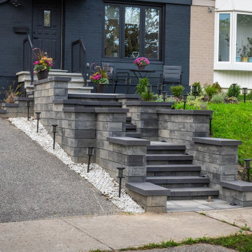 Modern Front Entrance & Landscape Lighting Transformation