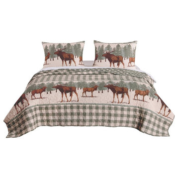 Greenland Home Fashions Moose Creek Bedding Set Twin Multi