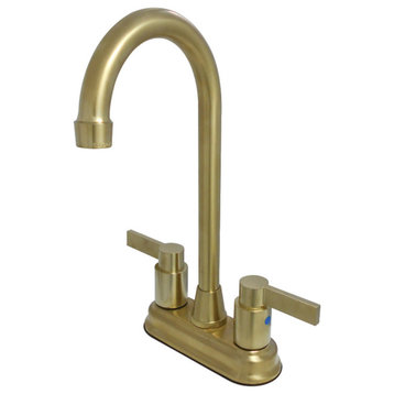 Kingston Brass KB849.NDL NuvoFusion 1.8 GPM Standard Bar Faucet - Brushed Brass