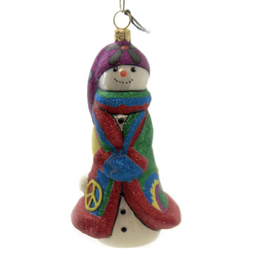 Joy To The World Tie Dye Snowman Ornament Glitterazzi Rainboe Zkp2651tied