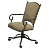 Pastel Atrium Caster Chair - Autumn Rust - Topanga Brown Seat
