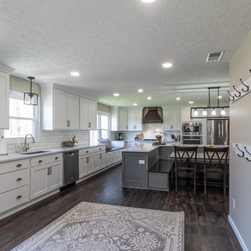 Large Farmhouse Kitchen with L-Shaped Island