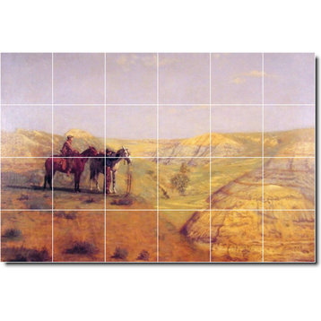 Thomas Eakins Western Painting Ceramic Tile Mural #106, 36"x24"