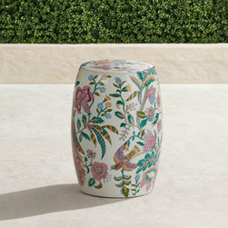 Isabelle Bird & Branch Accent Stool - Outdoor Bar Stools And Counter Stools