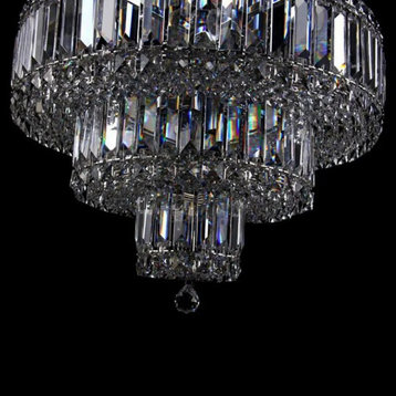 Coaraze Gorgeous French Empire Crystal Led Chandelier, Chrome, Dia19.7×h26" / Dia50×h66cm, Cool Light