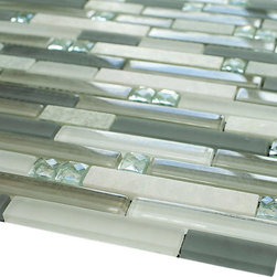 Light and Dark Green Luxury Diamond Glass Mosaic Tile Collection - Home Accessories & Decor