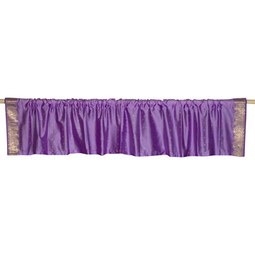 Lavender - Rod Pocket Top It Off handmade Sari Valance 60W X 15L - Pair