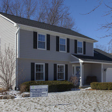 James Hardie Pearl Gray siding installation