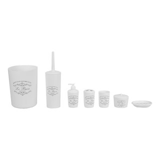 iDesign Cade 4-Piece Bathroom Accessory Set Matte Black