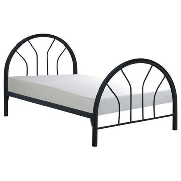 Coaster Marjorie Arched Metal Frame Twin Bed Black