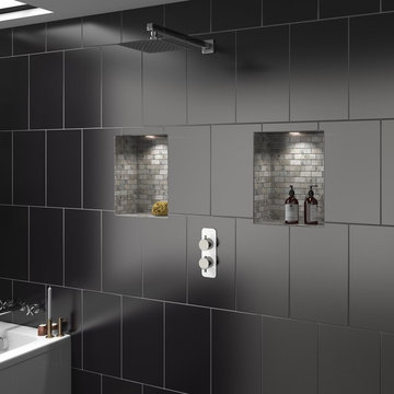Mode Austin thermostatic shower valve with wall shower set