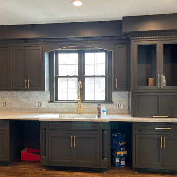 Chocolate Truffle Cabinets with Beautiful Gold Handles