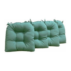 U-Shape Cushions for Dining Chairs, Set of 4, Toffee