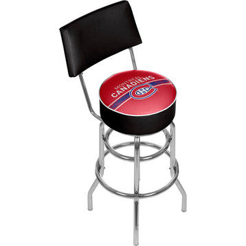 NHL Swivel Barstool With Back, Montreal Canadiens
