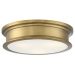 Savoy House - Watkins Flush Mount, Warm Brass - Don't let a low ceiling stop you from adding fashionable lighting to your home. The Watkins Flush Mount provides the light you need along with a dose of eye-catching style.