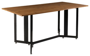 Holly & Martin Driness Drop Leaf Table, Dark Tobacco and Black