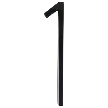 Floating House Number, Black, Number 1