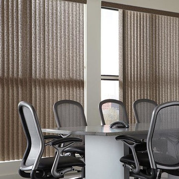 DEN - HOME OFFICE Vertical Blinds Window Treatment Ideas
