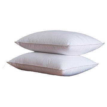 Luxurious Down Alternative Pillow, 600 Thread Count, King, Set Of 2