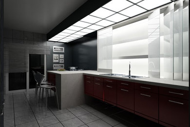 Minimalist kitchen photo in Other
