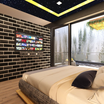 black theme bedroom