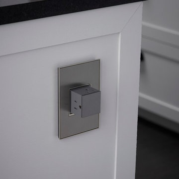adorne® Pop-Out Outlet in Magnesium with 1-Gang Frame