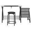 Comet Center Plus, Craft Table and Stool Set with Storage and Adjustable Top