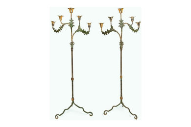 Candelabra, Candlesticks, Torcheres and Lamps