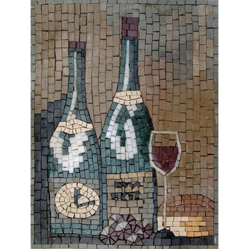 Bottles Mosaic Accent, 12"x16"